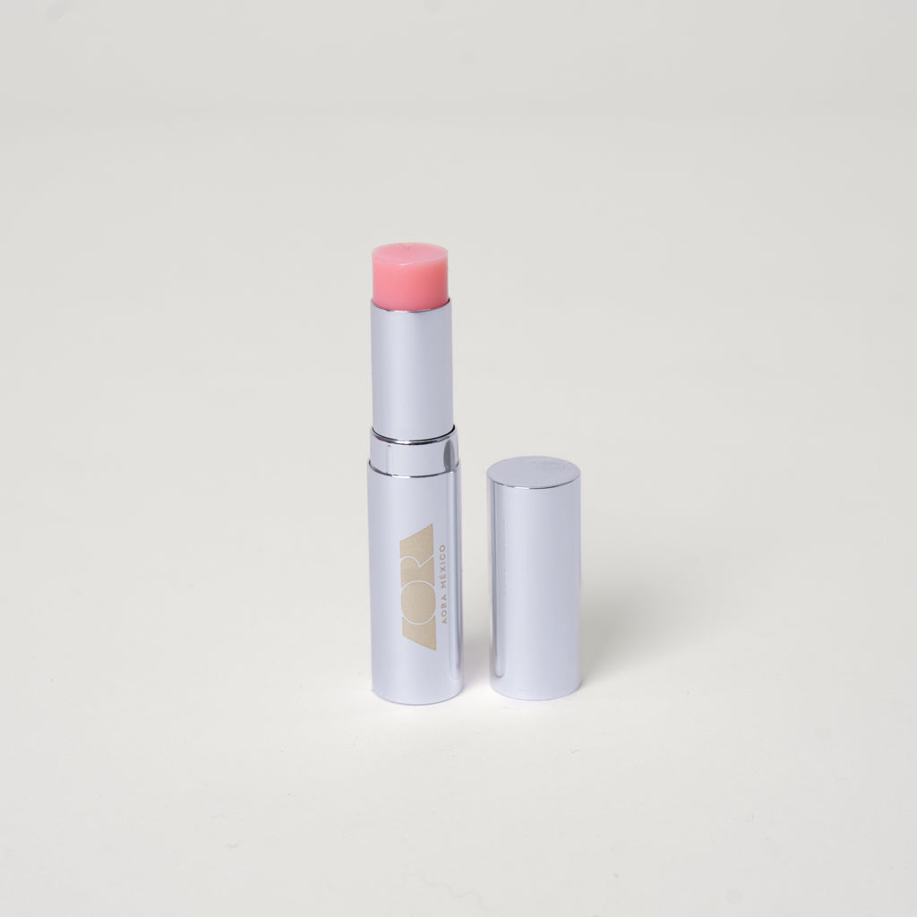 AORA MÉXICO - MAKEUP PLASTIC FREE - ACARÍCIAME: Suero sólido de labios color ROSA - Solid lip serum - serum para labios