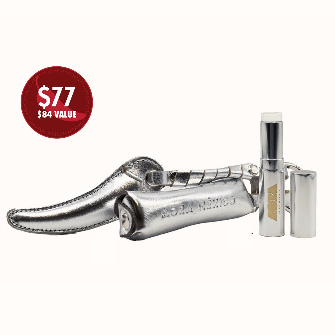 Cristal On-The-Go Plata Set