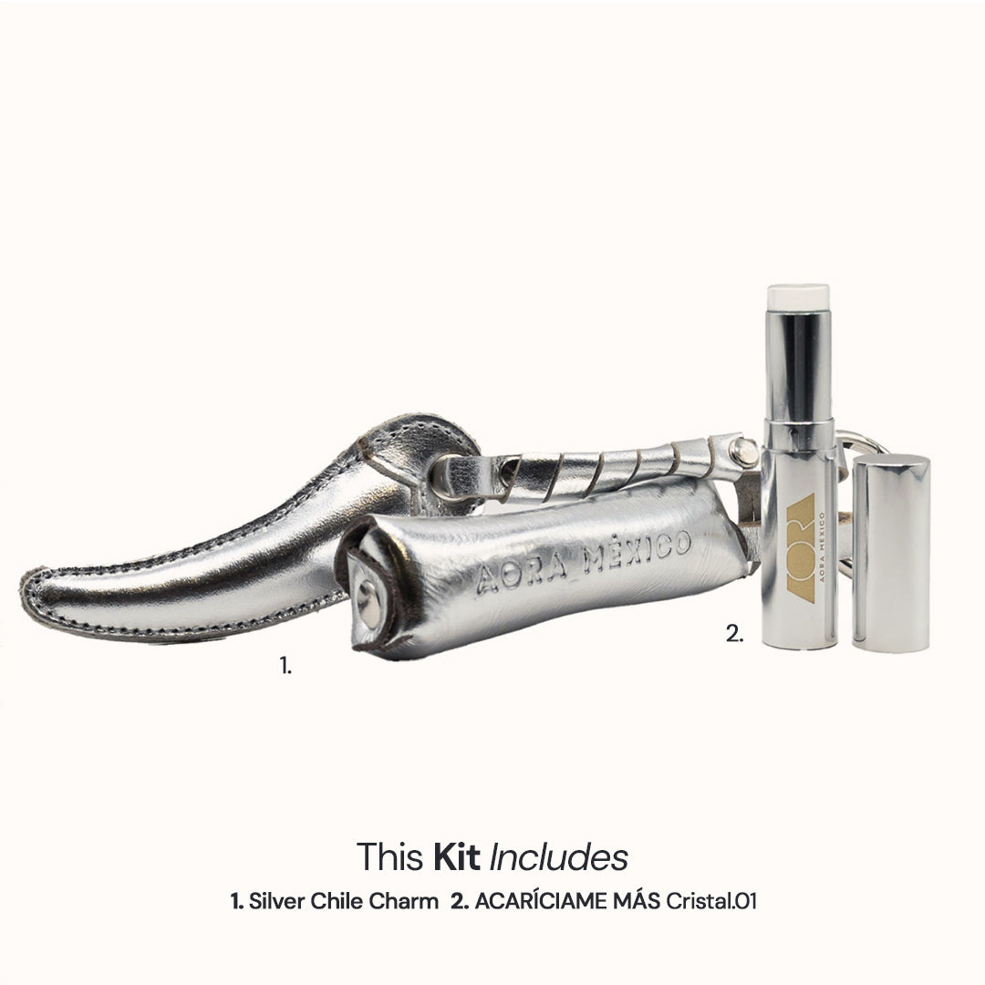 Cristal On-The-Go Plata Set